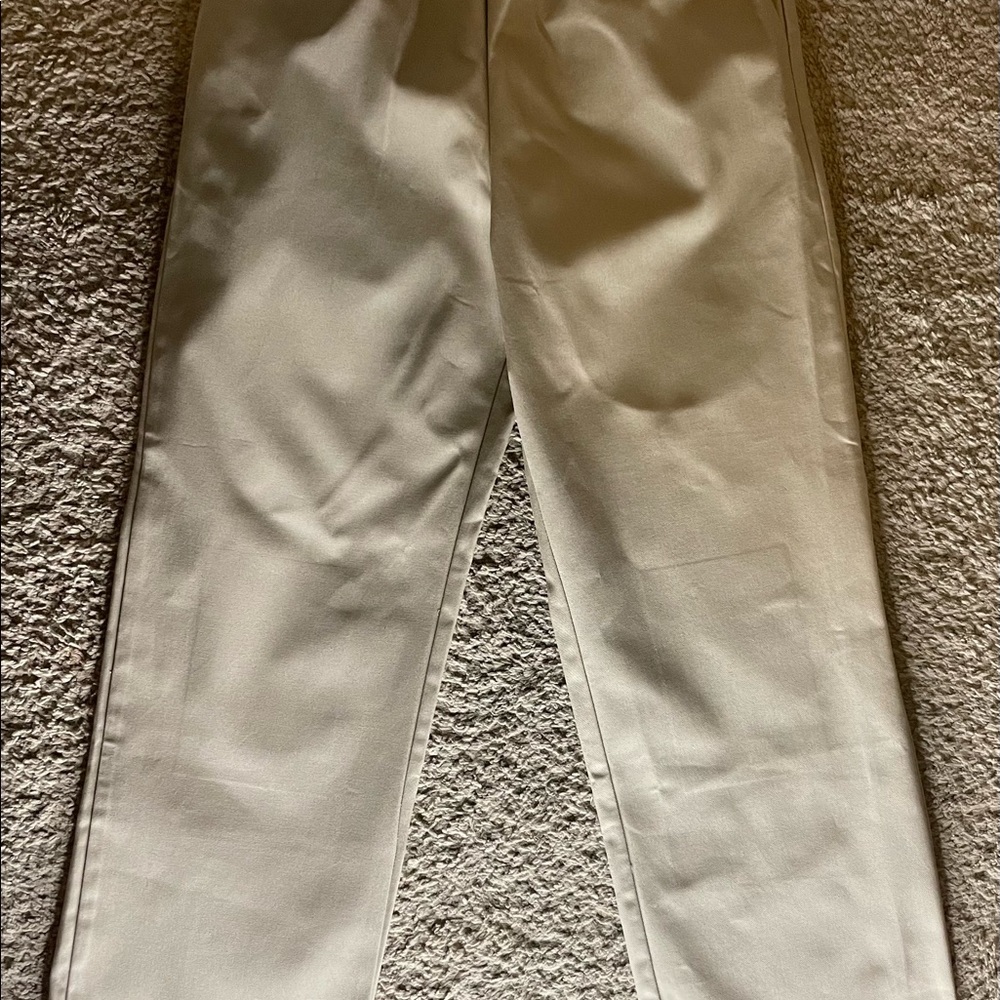 Khaki uniform pull on pants size 12 children
